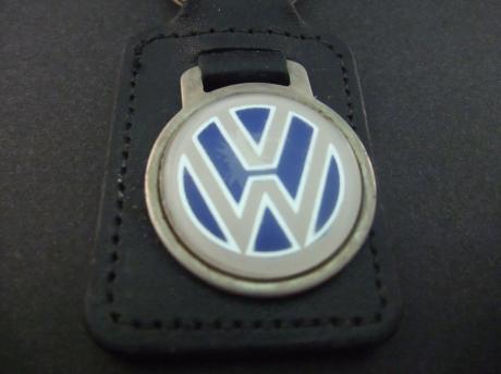 Volkswagen blauw grijs logo emaille sleutelhanger